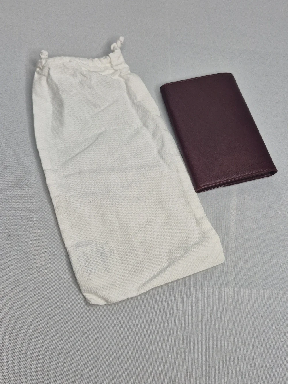 Valentino Garavani Burgundy Folded Leather Wallet NWOT